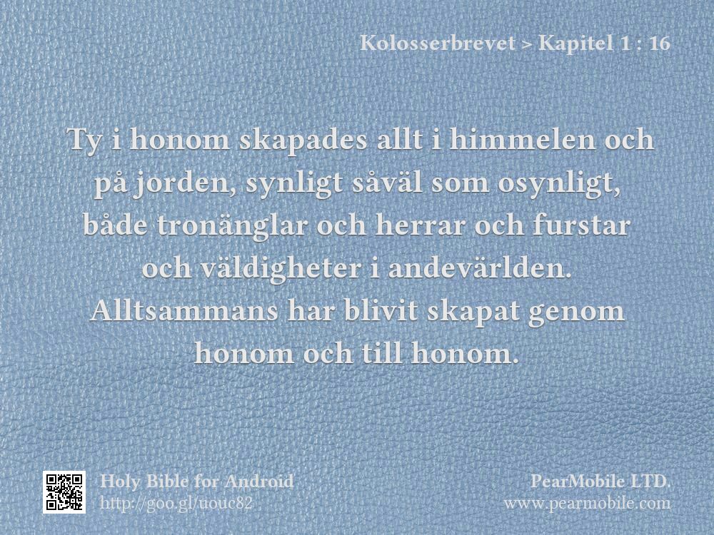 Kolosserbrevet, Kapitel 1:16